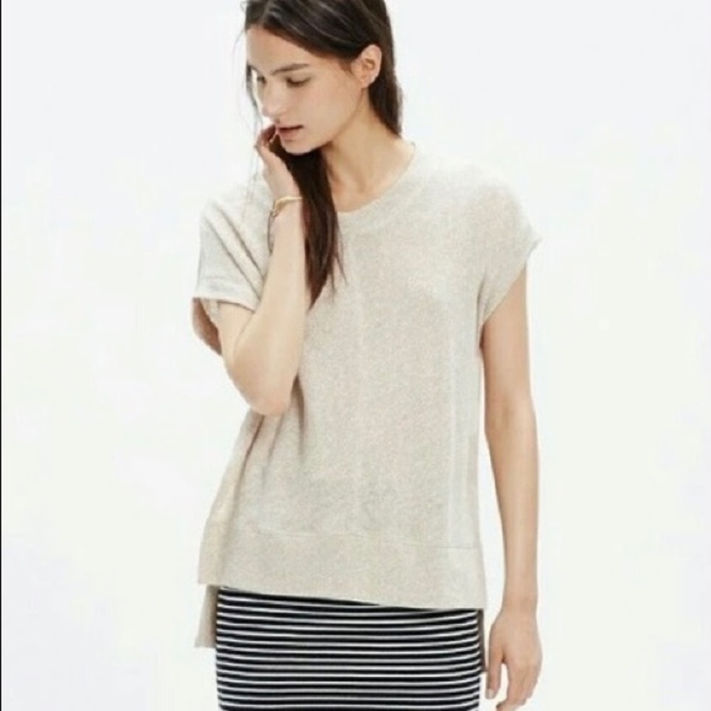 Madewell Linen Side Slit Top